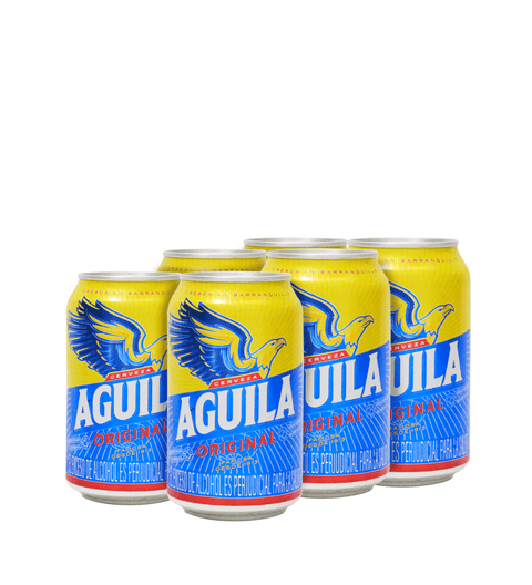 6 Pack Cerveza Aguila Original Lata - 330cc - Licores Medellín