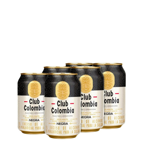 6 Pack Cerveza Club Colombia Negra Lata - 330cc - Licores Medellín