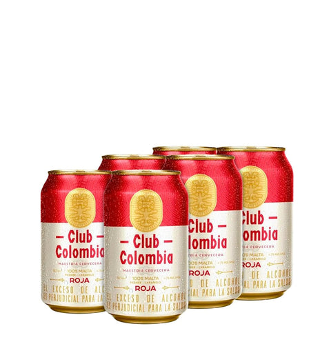 6 Pack Cerveza Club Colombia Roja Lata - 330cc - Licores Medellín
