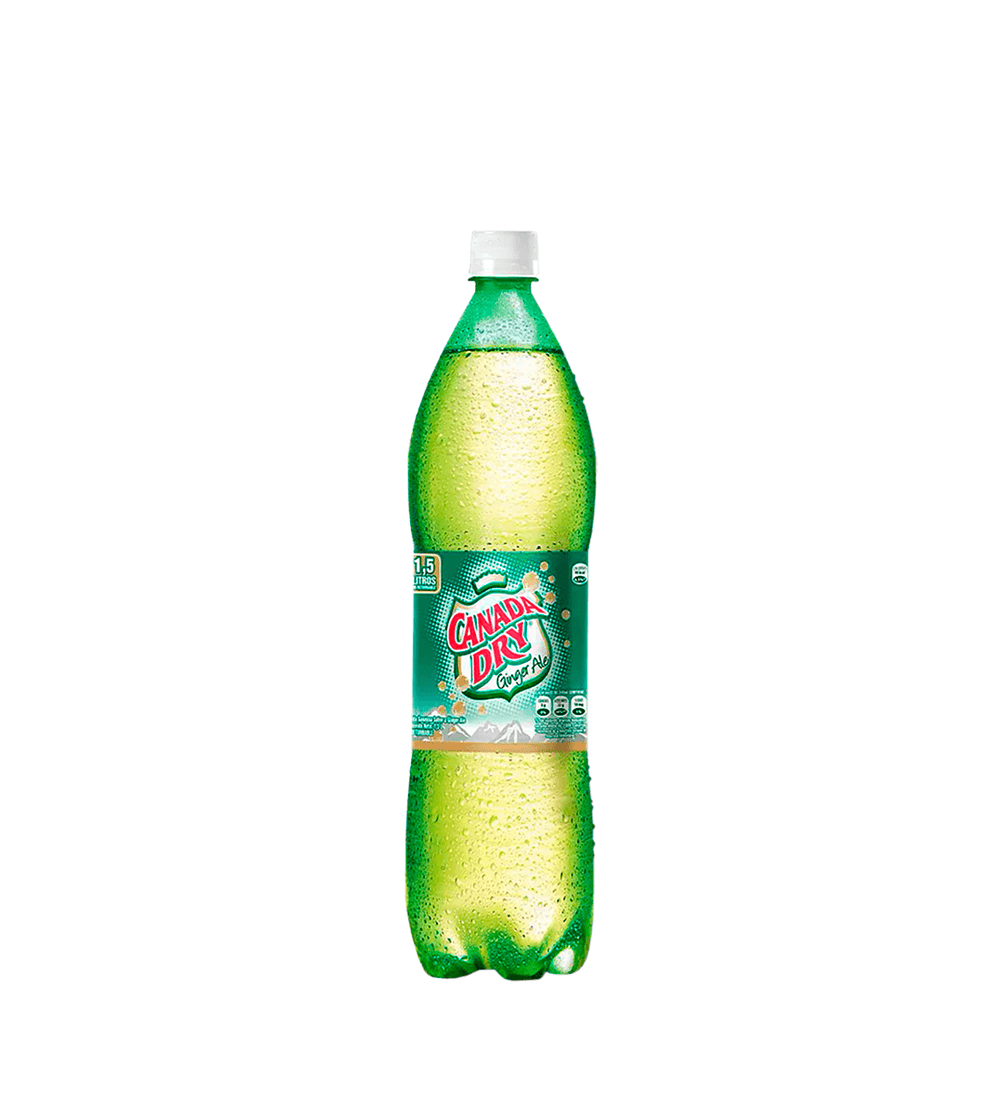 Botella de bebida Ginger Ale Canada Dry de 1,5 L
