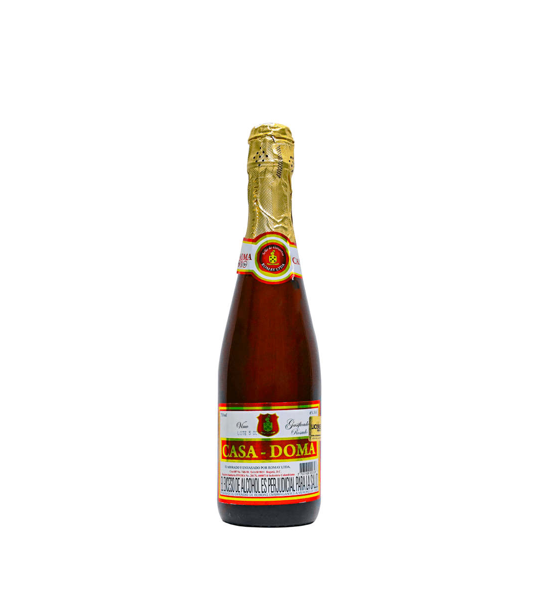 Vino Espumoso Casa Doma Rose Botella - 750ml - Licores Medellín