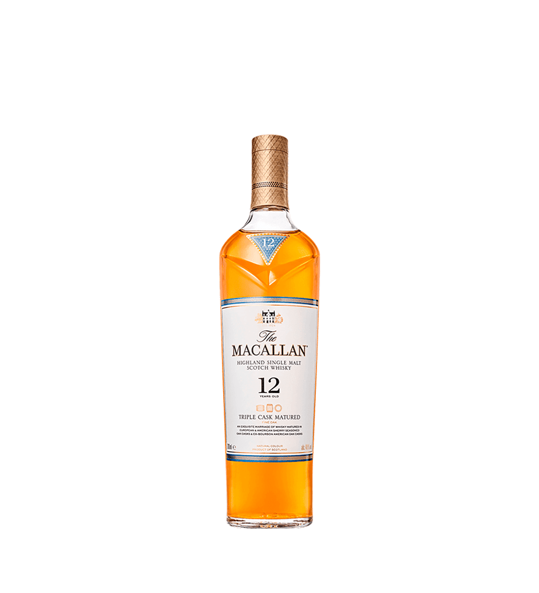 Whisky The Macallan Triple Cask Single Malt 12 Años Botella - 700ml - Licores Medellín